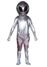 Silver Alien Mascot
